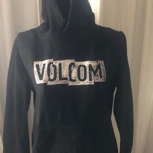 Black Volcom hoodie sweatshirt size 12 boys